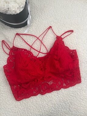 NWT Victoria's Secret PINK Red Lace Bralette
